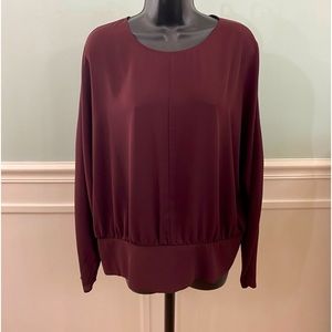 Express dolman sleeve burgundy blouse.